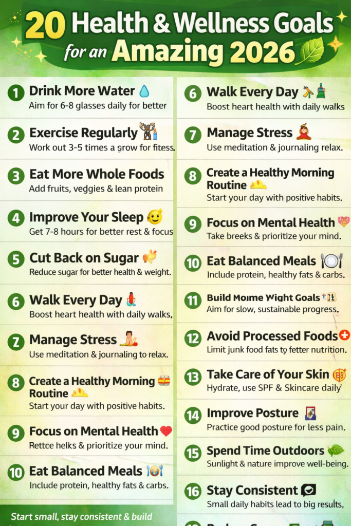Health & wellness goals for 2026