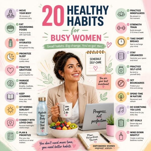 20 Healthy Habits for Busy Women and Moms That Actually Fit Into Real ...